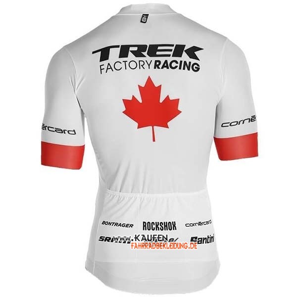 Trek Factory Racing Campione Kanada Kurzarmtrikot 2019 und Kurze Tragerhose Wei